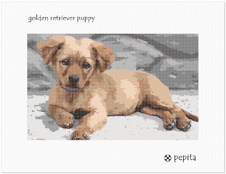 Golden Retriever Puppy Needlepoint Kit or Canvas (Dog/Animal) | eBay