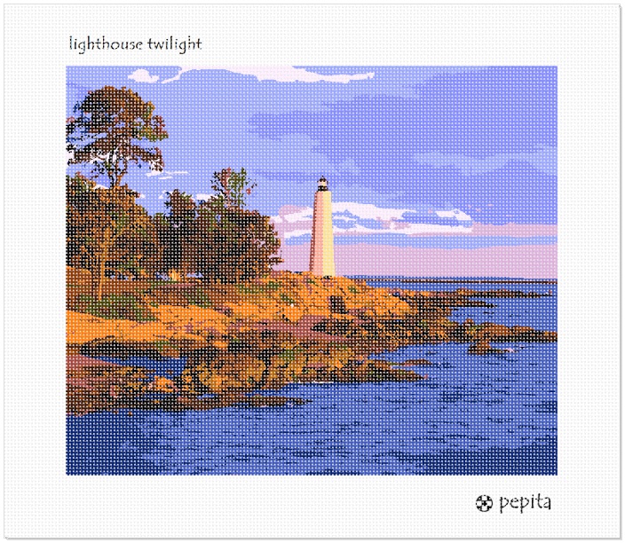 Lighthouse Twilight Needlepoint Kit or Canvas (Nautical/Ocean) eBay
