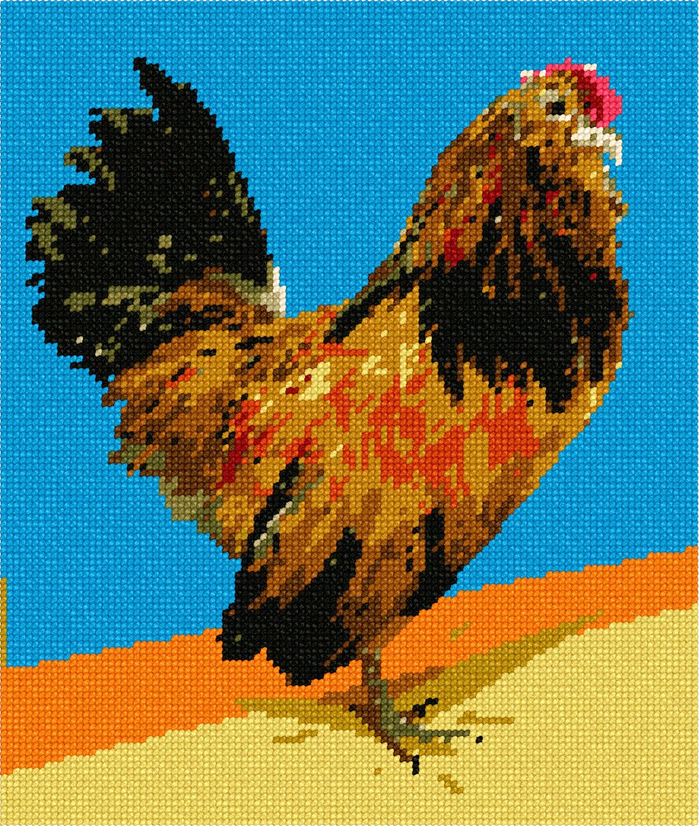 Brilliant Rooster Needlepoint Kit or Canvas (Bird/Animal) eBay