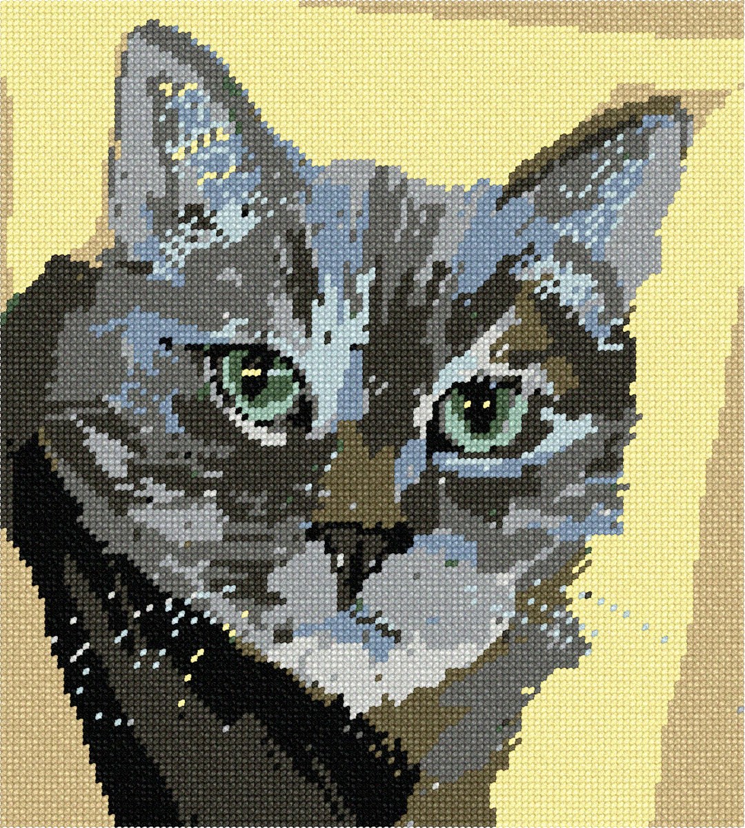 Cat Closeup Needlepoint Kit or Canvas (Animal) | eBay
