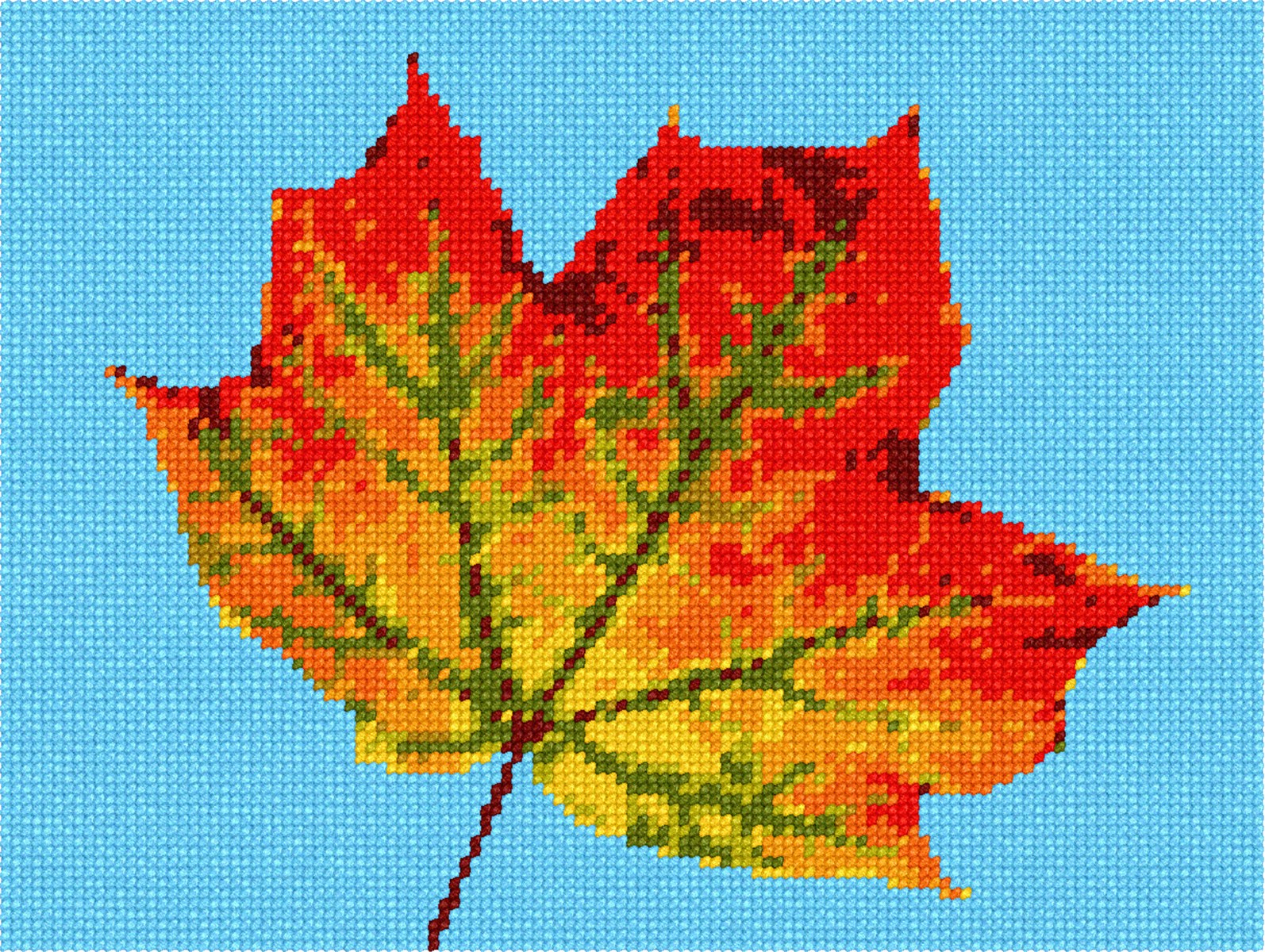 Leaf Up Close Needlepoint Kit or Canvas Tree//Nature//Floral//Flower