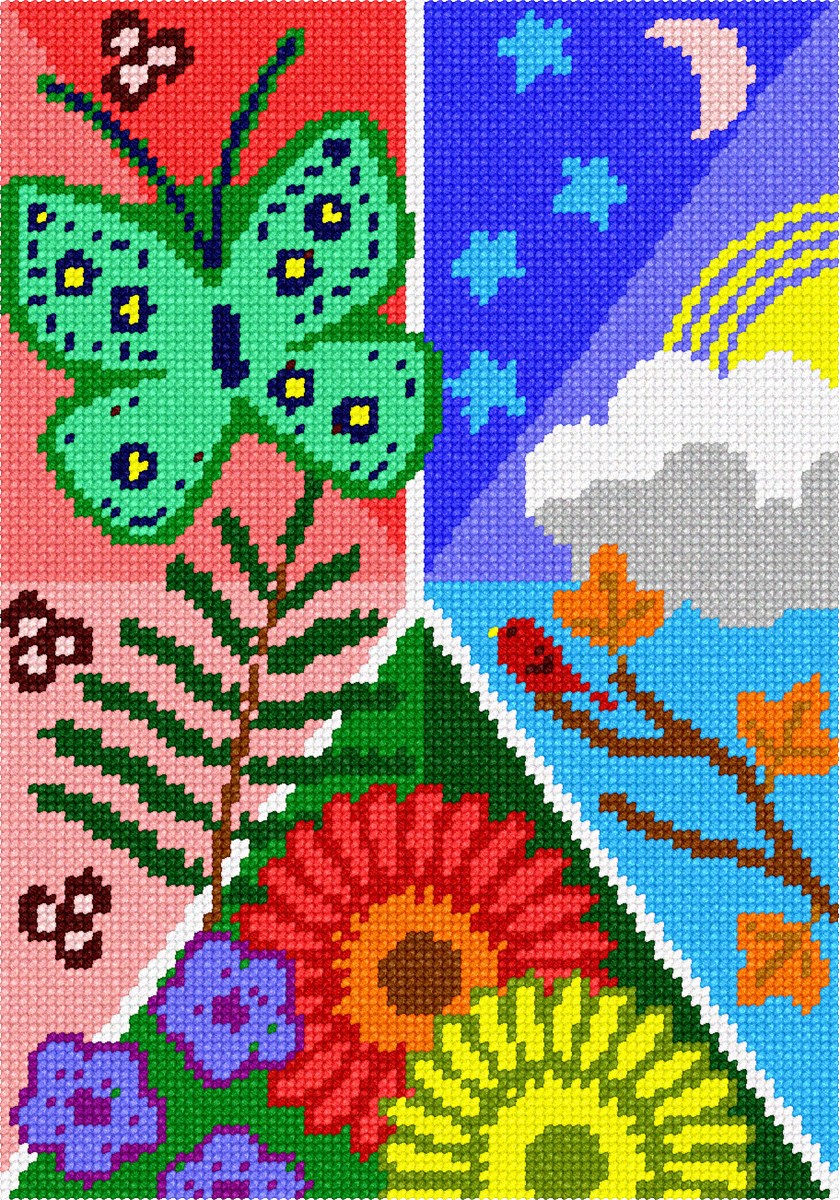 Grevillea Needlepoint Kit or Canvas Floral//Flower//Nature