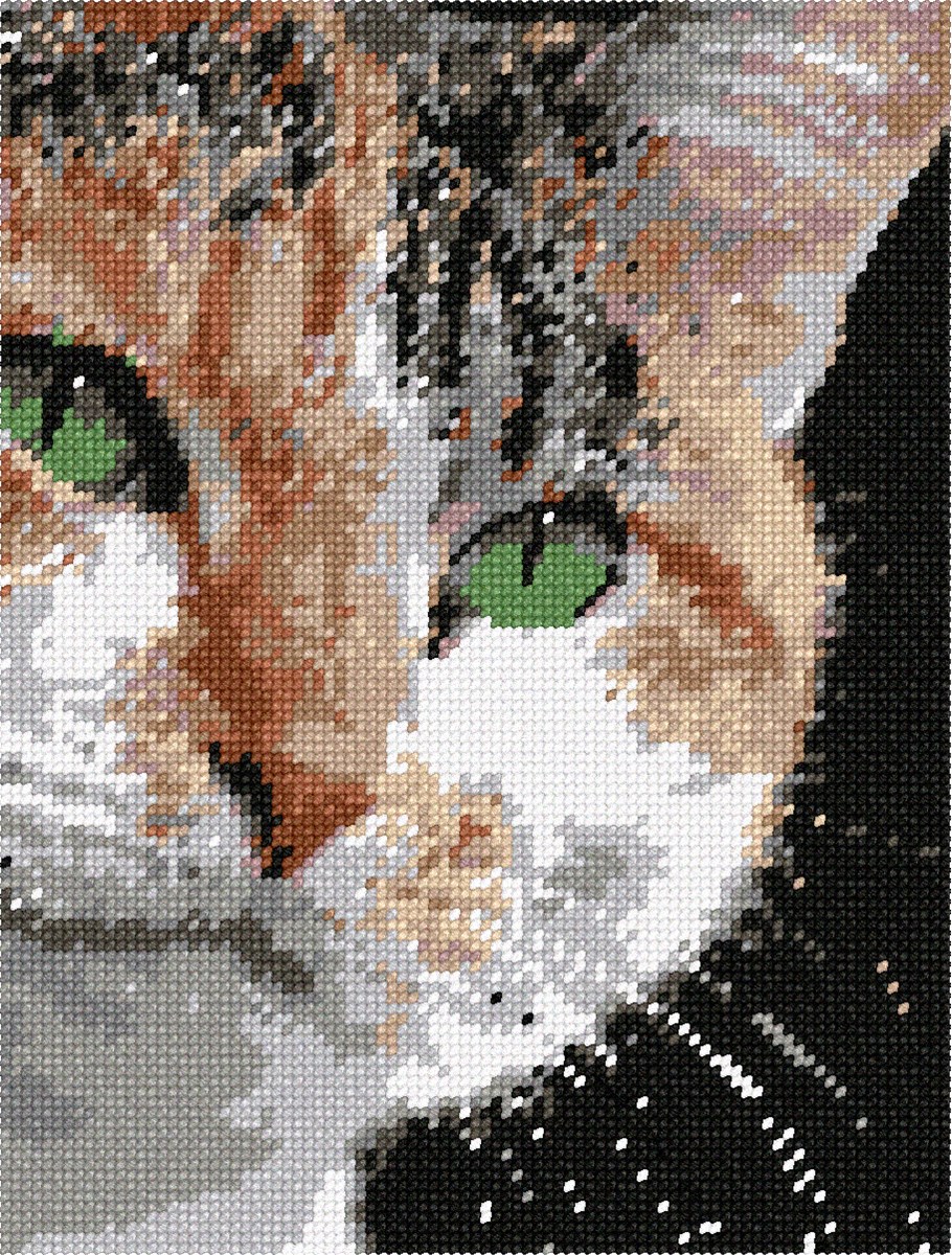 pepita Cat Around Tree Needlepoint Kit