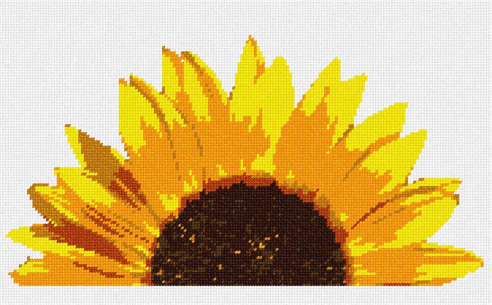 Floral//Flower//Nature Sunflower Close Needlepoint Kit or Canvas