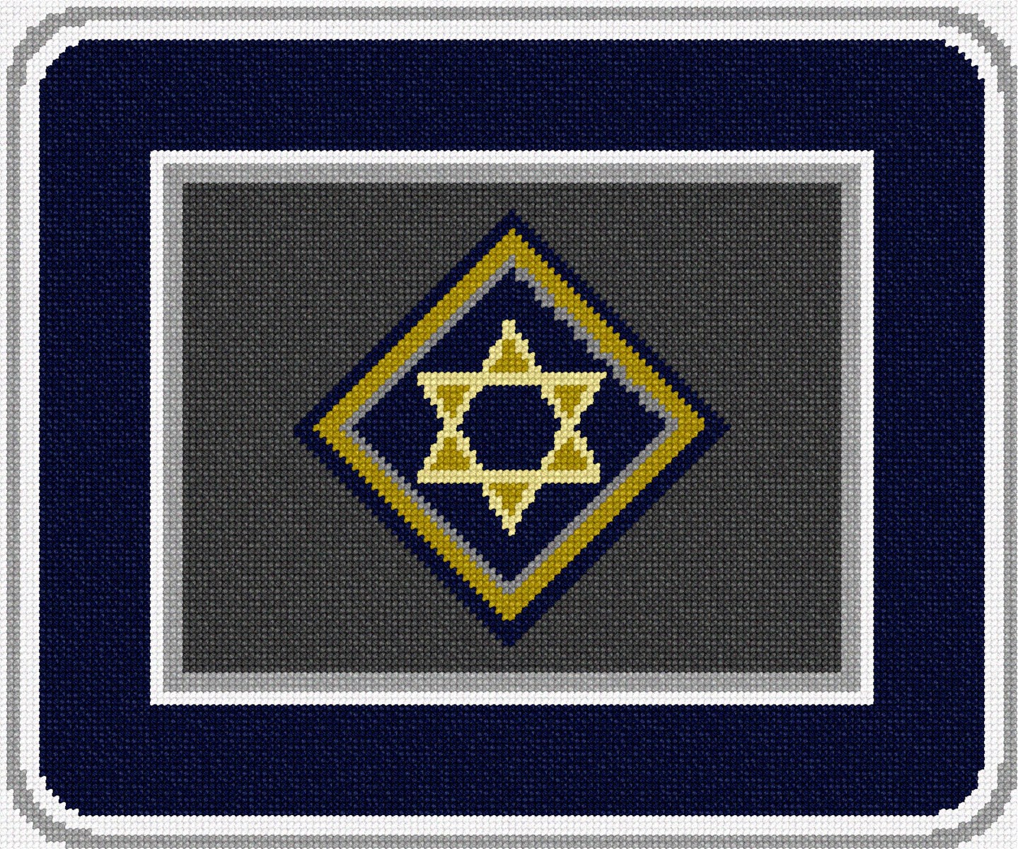Tallit Concentric Needlepoint Kit or Canvas (Jewish/Judaica/Tallit Bag